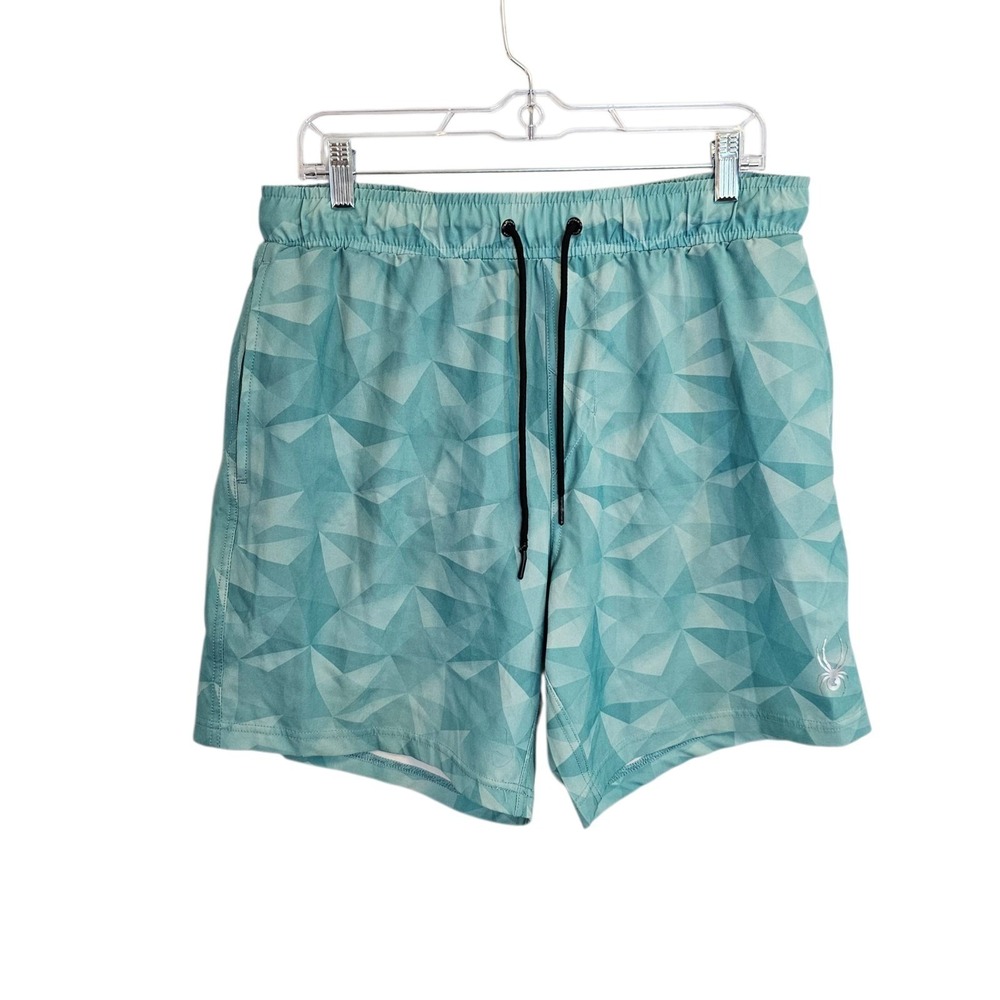 Spyder Standard 7" Volley‎ Swim Trunks Aqua Tristar Men's  Large